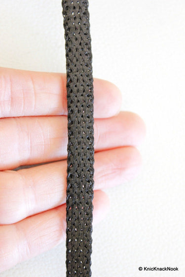 Black Thread Lace Trim, Approx. 10mm wide